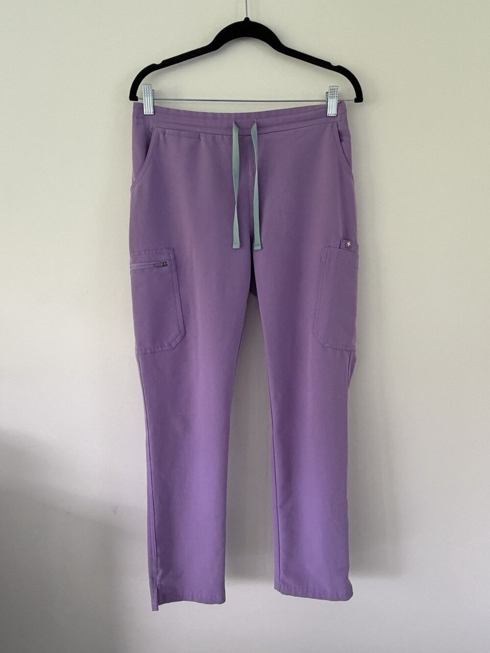 FIGS Yola Slim Scrub Pants S Purple Lavender Cargo Straight Leg Medical Uniform